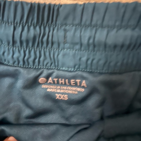 Athleta Dark Teal Athletic Shorts - Picture 3 of 3